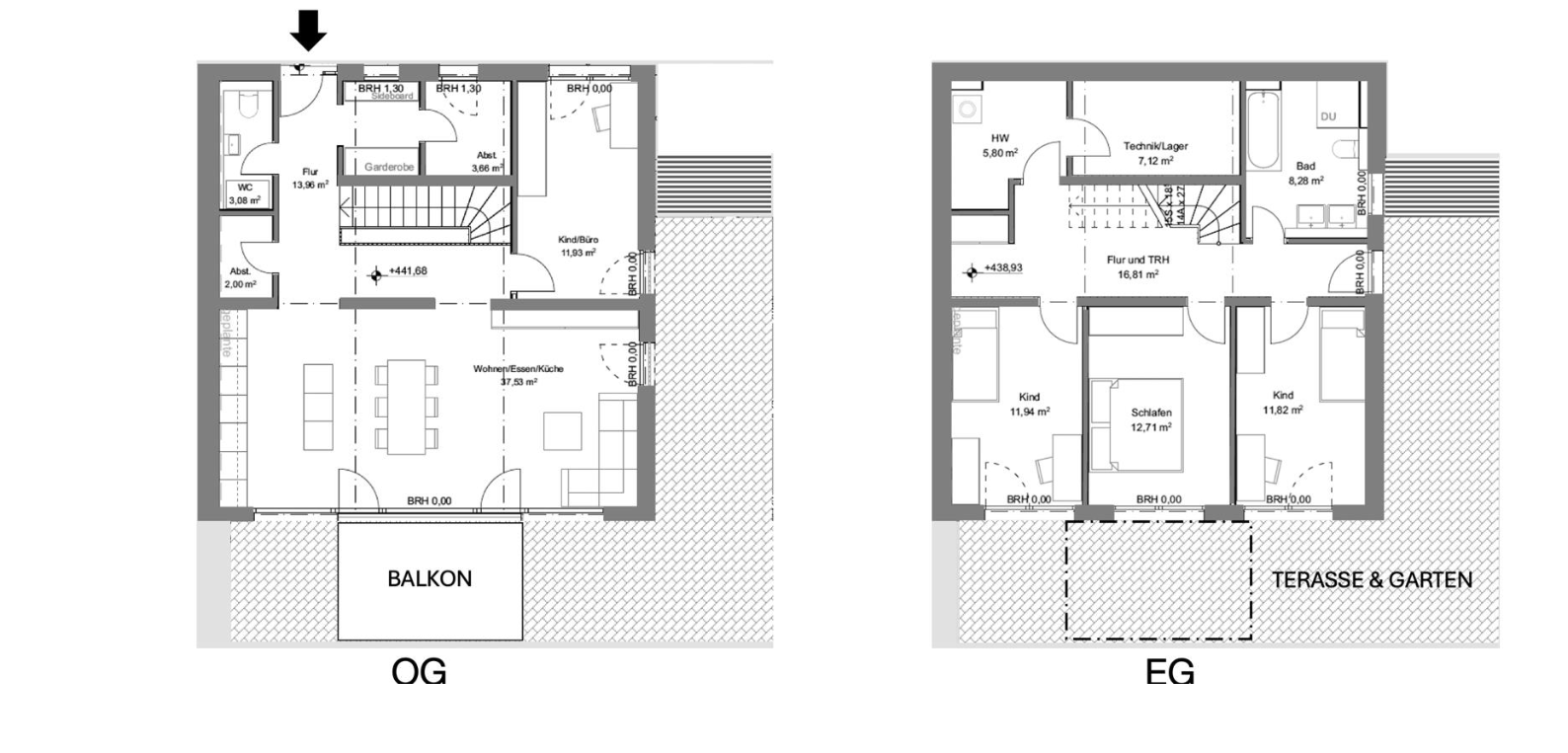 Grundriss Doppelhaus Sophienweg